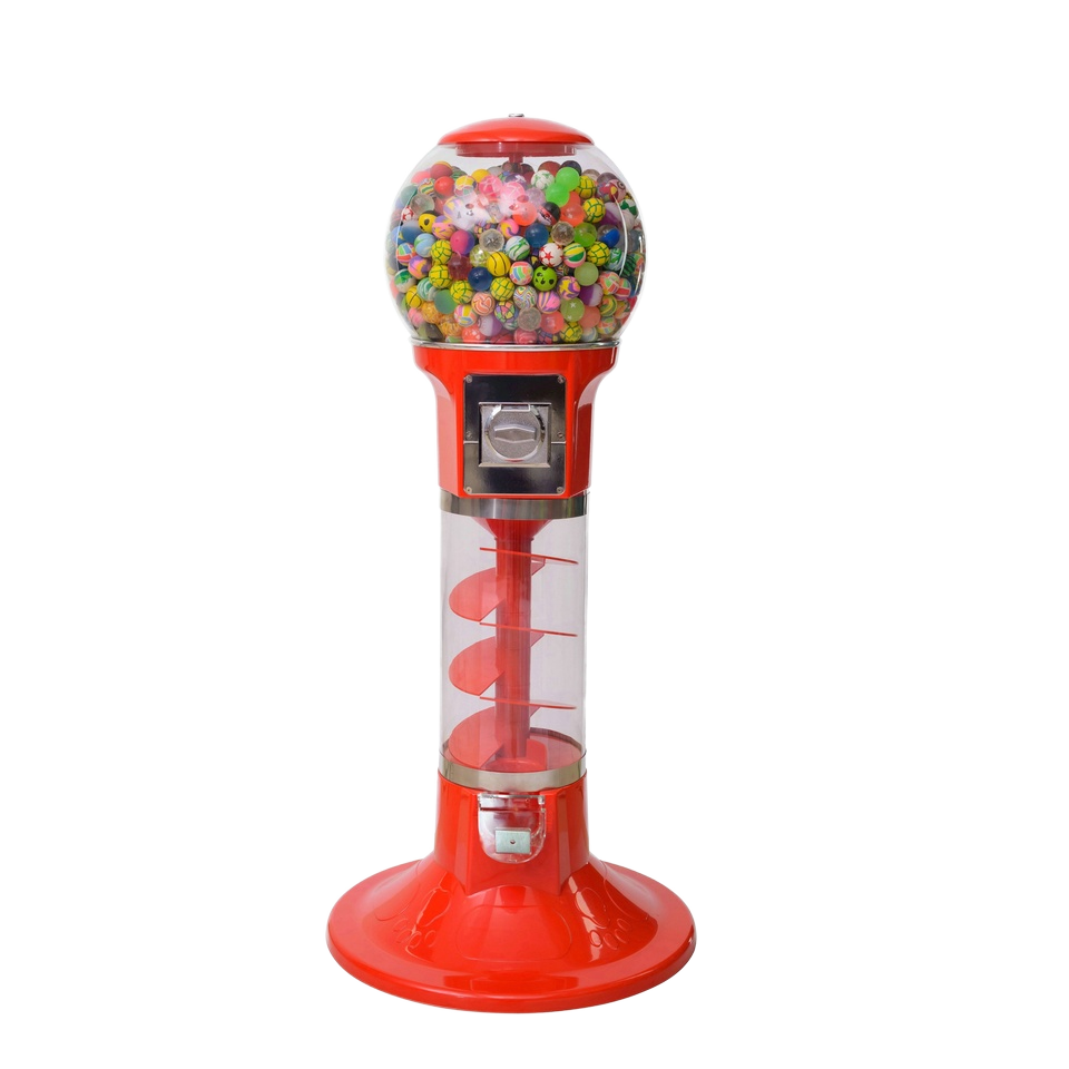 Gumball Vending Machine with Bouncy Ball Toy Candy Capsule Twisting Game Stand 1 Year Warranty Plastic Material English Language