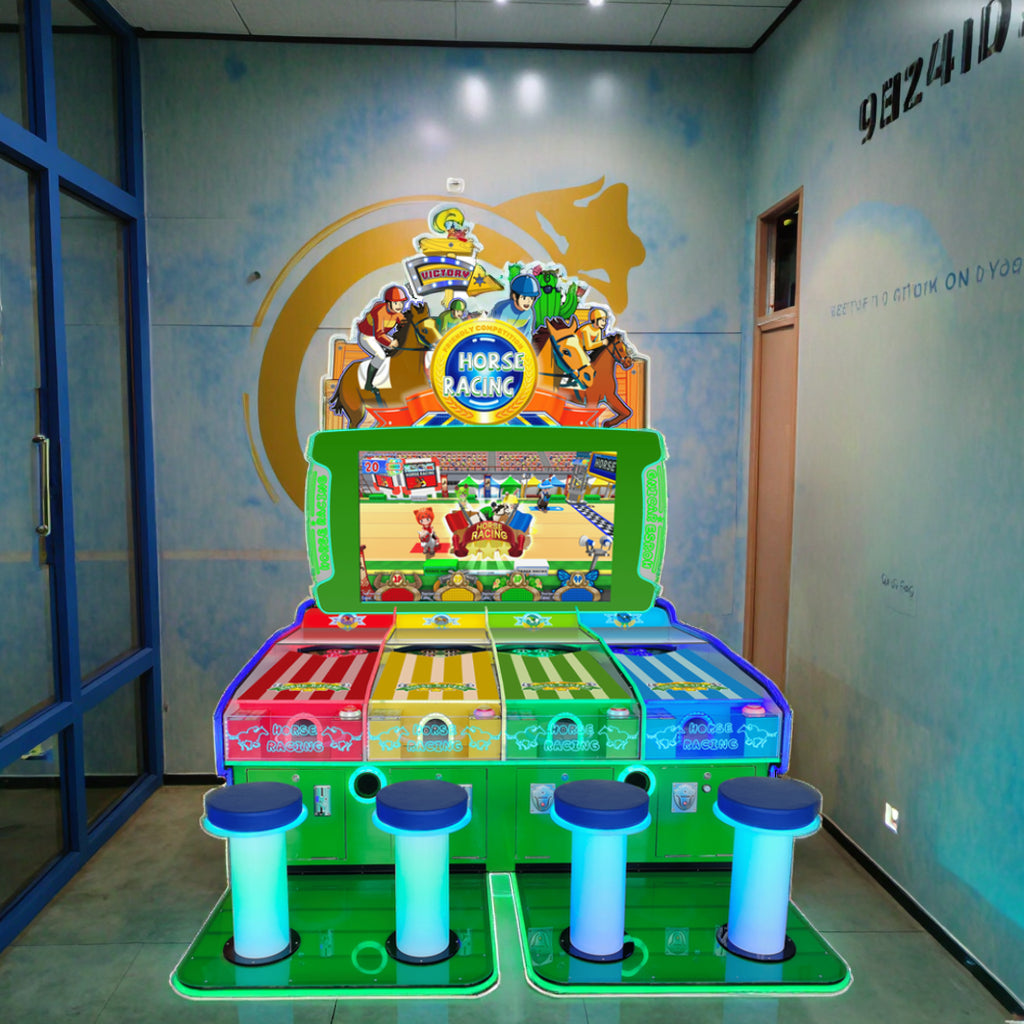 3D Simulation 4-person Horse Racing Game Machine Designed for Players of All Ages