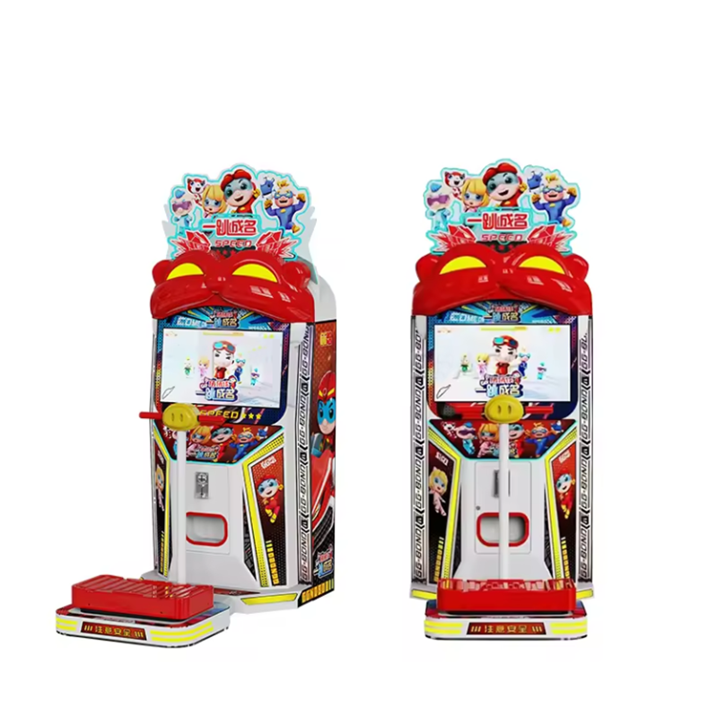 Elong Pigman Kid Jumped Arcade Game Machine 26 Inch Lcd Screen Video Game Indoor Racing Coin Operated Kids Game Machine