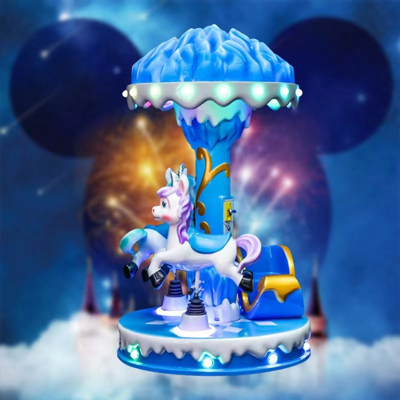 High Quality 3-Seater Ocean Animal Carousel Kids' Coin-Operated Ride for Amusement Park Fiberglass