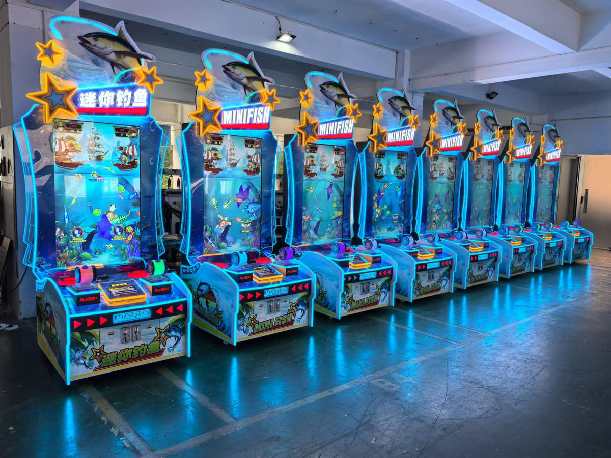 Mini Fish Coin-Operated Interactive Fish Exchange Arcade Entertainment Machine Iron Material Video Fishing Game