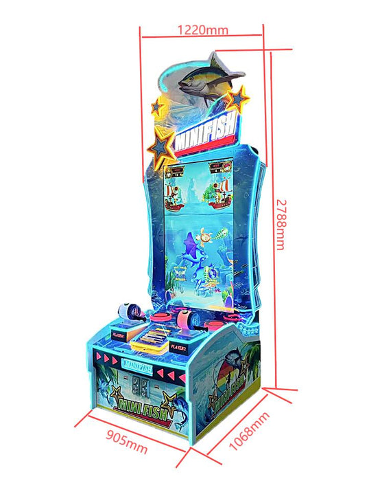 Mini Fish Coin-Operated Interactive Fish Exchange Arcade Entertainment Machine Iron Material Video Fishing Game