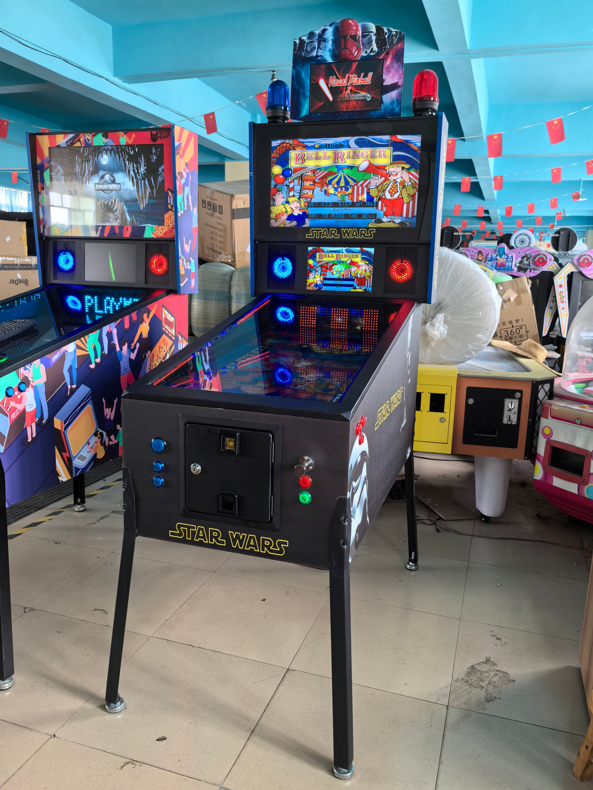 43 inch 4K 4 Screens electronic arcade coin operated game machine for game center space virtual pinball game machine for sale