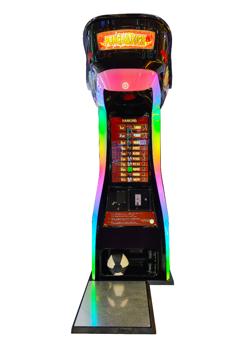 Boxer punching and kicking game machine