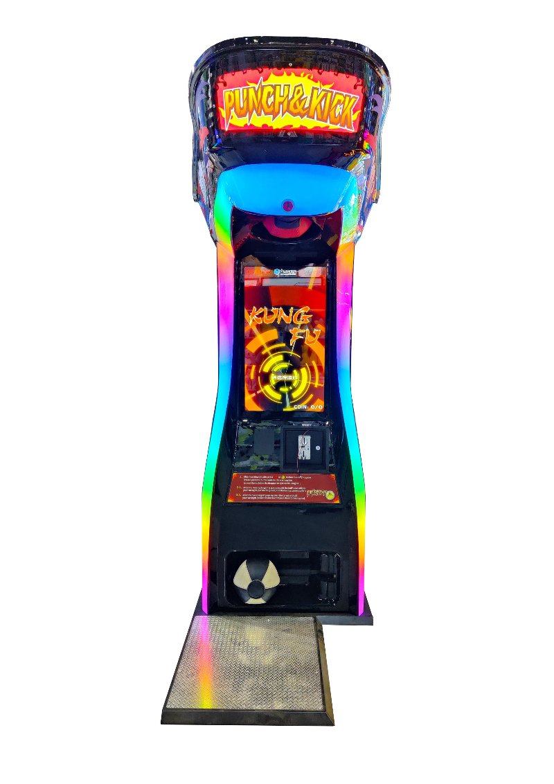 Boxer punching and kicking game machine