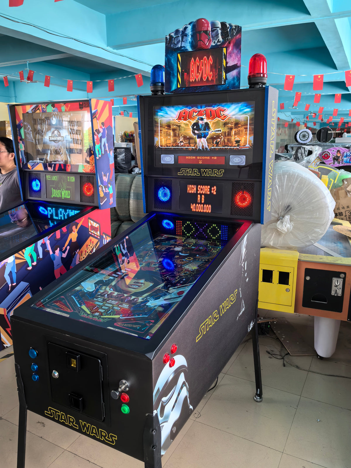 43 inch 4K 4 Screens electronic arcade coin operated game machine for game center space virtual pinball game machine for sale